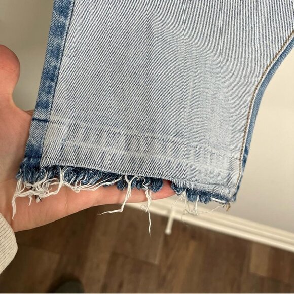 Derek Lam 10 Crosby Womens Size 25 Gia Mid Rise Cropped Flare Two Tone Blue Jean - Picture 8 of 14